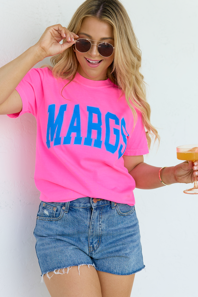 Margs Block Neon Pink Graphic Tee