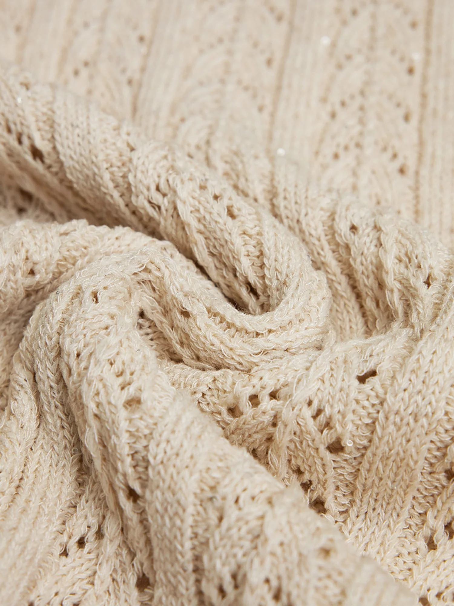 Lyocell Round Neck Sleeveless Sequined Dress