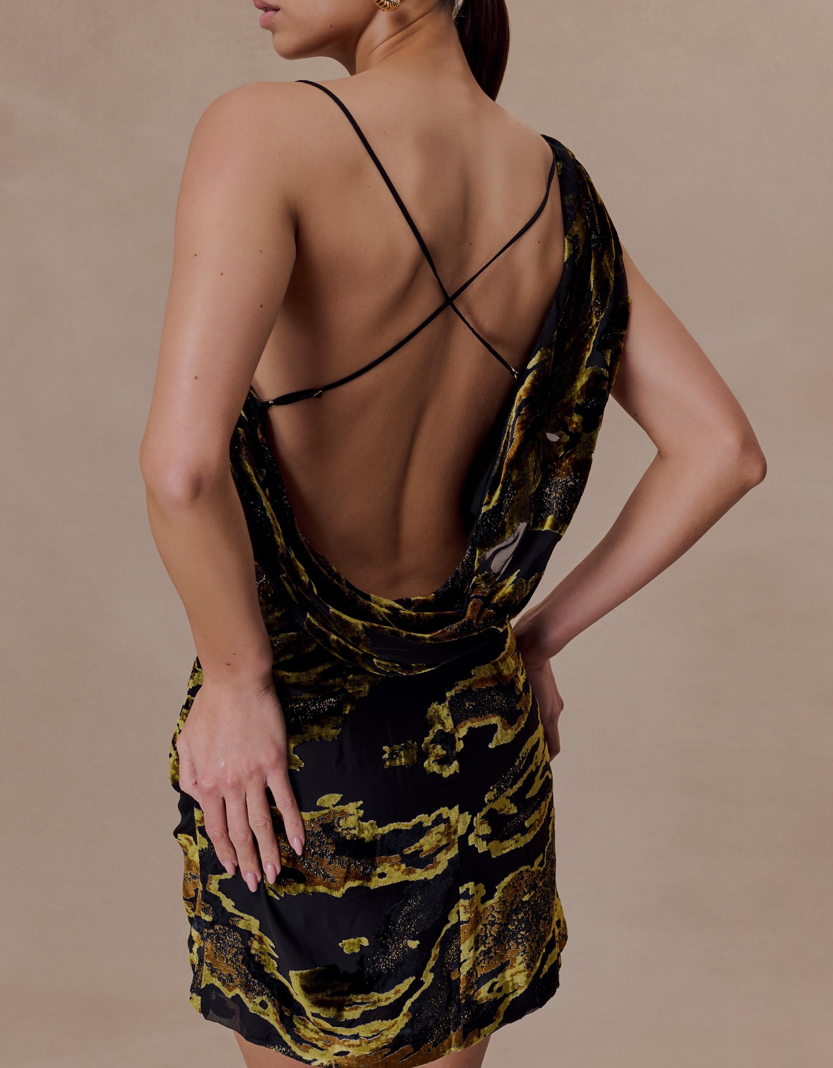 Burnout Cross Back Mini Dress