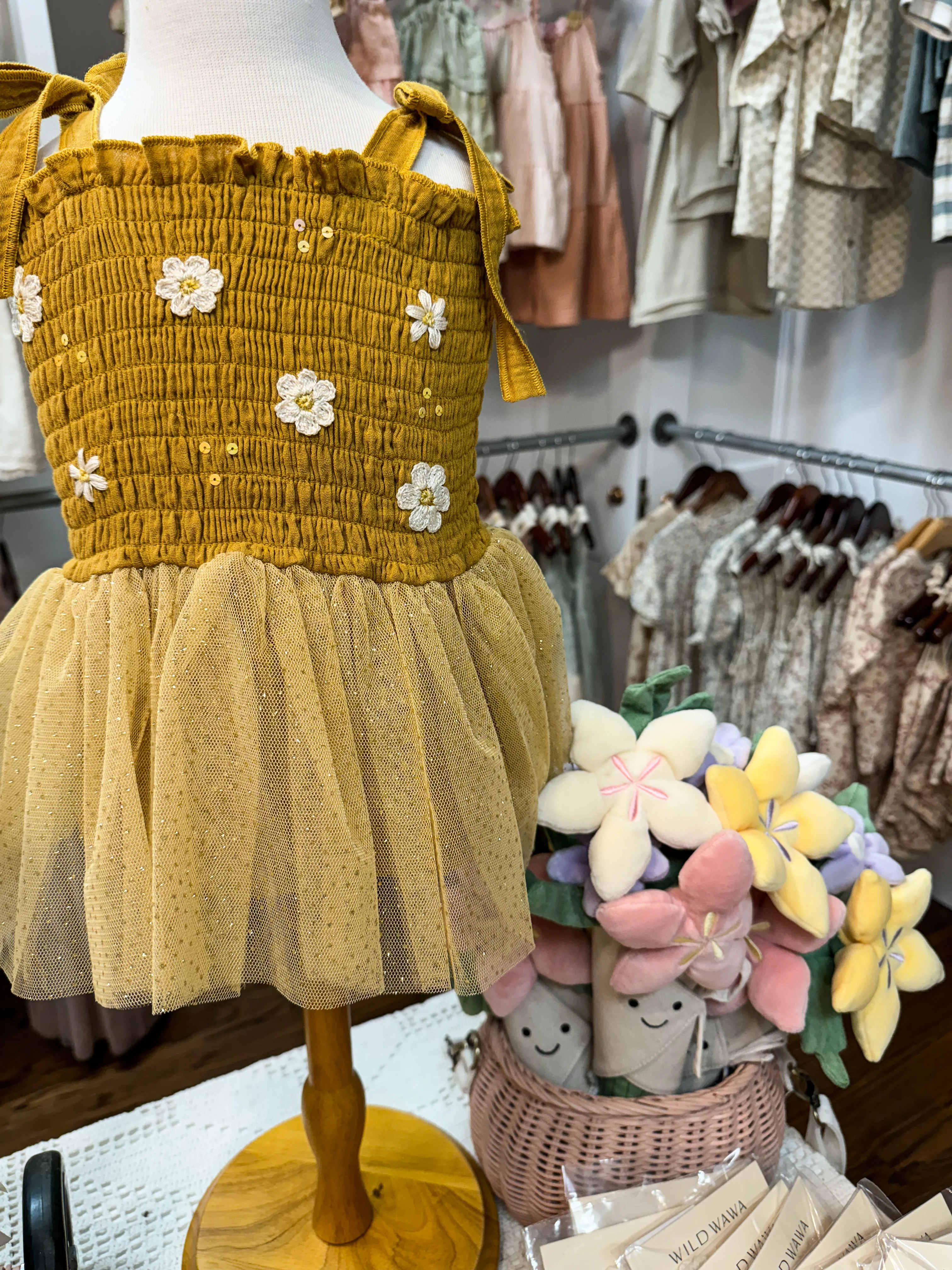 Boho Daisies Tutu - Mustard