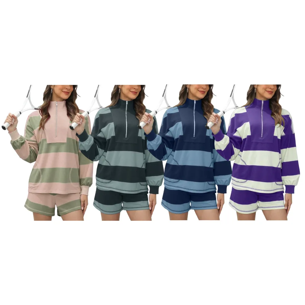 Hot Striped Oversized Sweatshirts