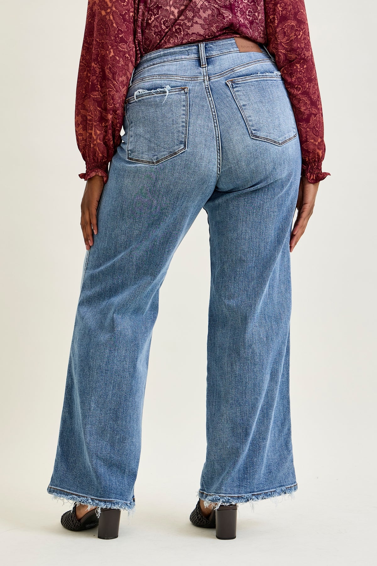 Sage High Rise Retro Wide Leg - PLUS