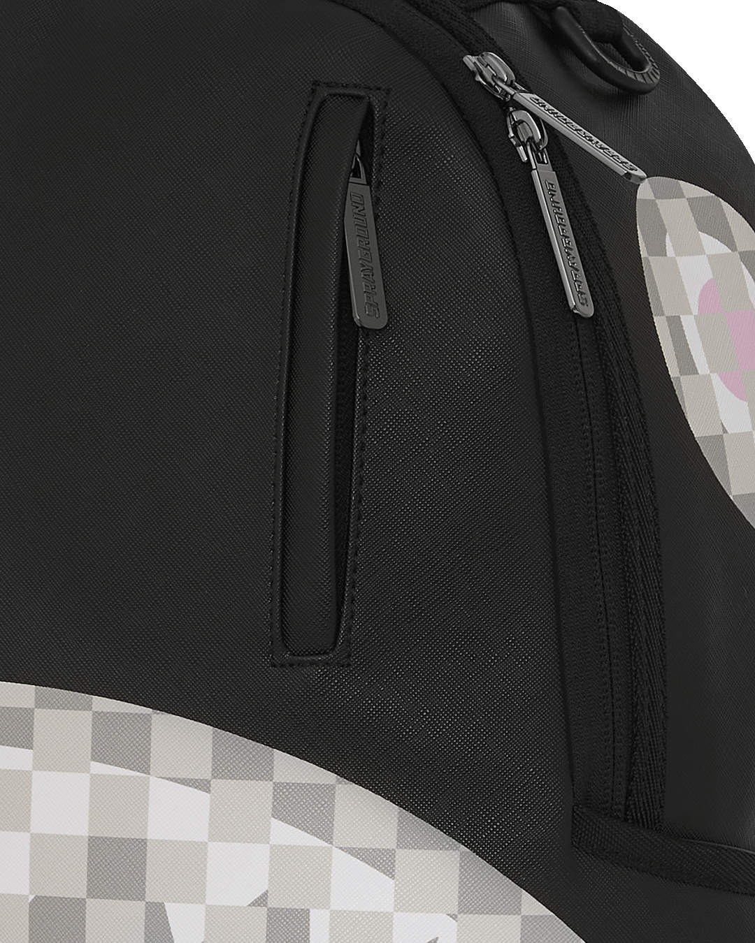 SHARK CENTRAL CREAM BLACK CHECK BACKPACK