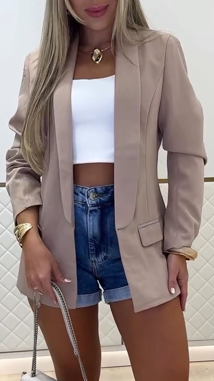 Women's Lapel Casual Suit Jacket