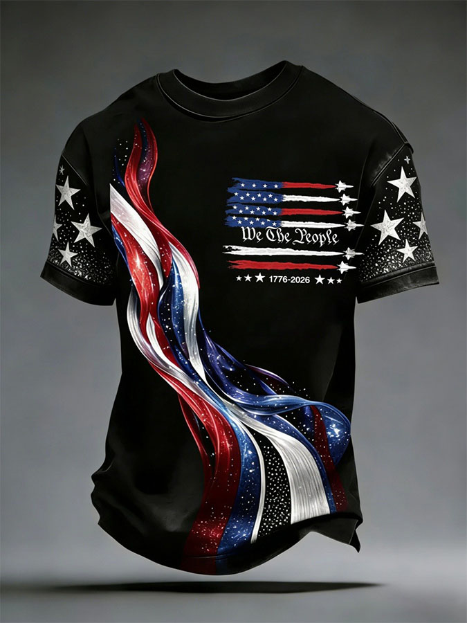 Men'S American Flag Commemorative 250Th Anniversary Classic Pattern Short Sleeve T-Shirt
