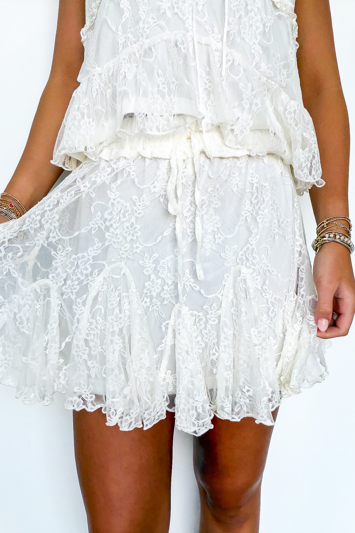 Lace Godet Skirt