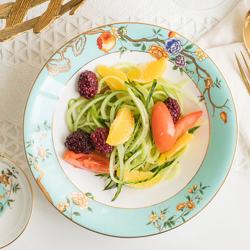 Bone China European Antique Style Bowl and Plate