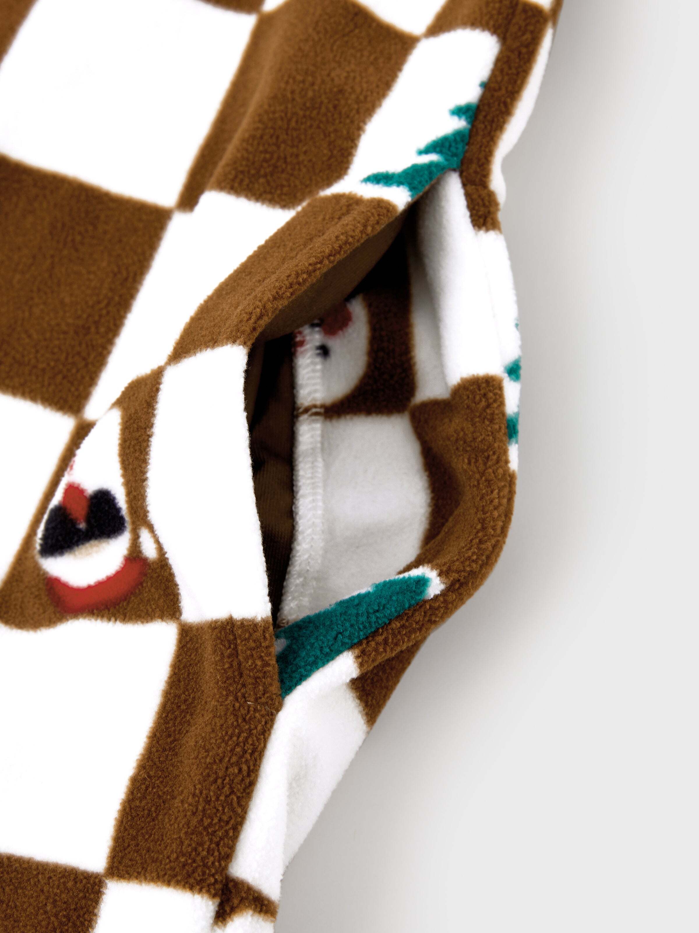 Christmas Onesies Matching Family Fleece Hoodie Pajamas Set Gingerbread Christmas-theme Plaid Print PJS with Christmas Socks Color block