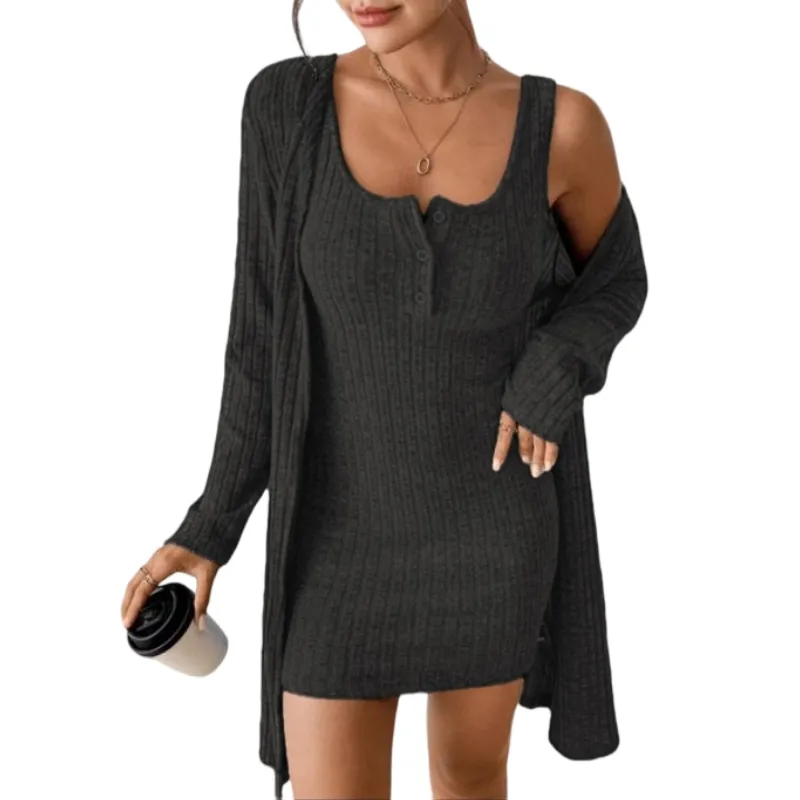 Women's Striped Dress Set