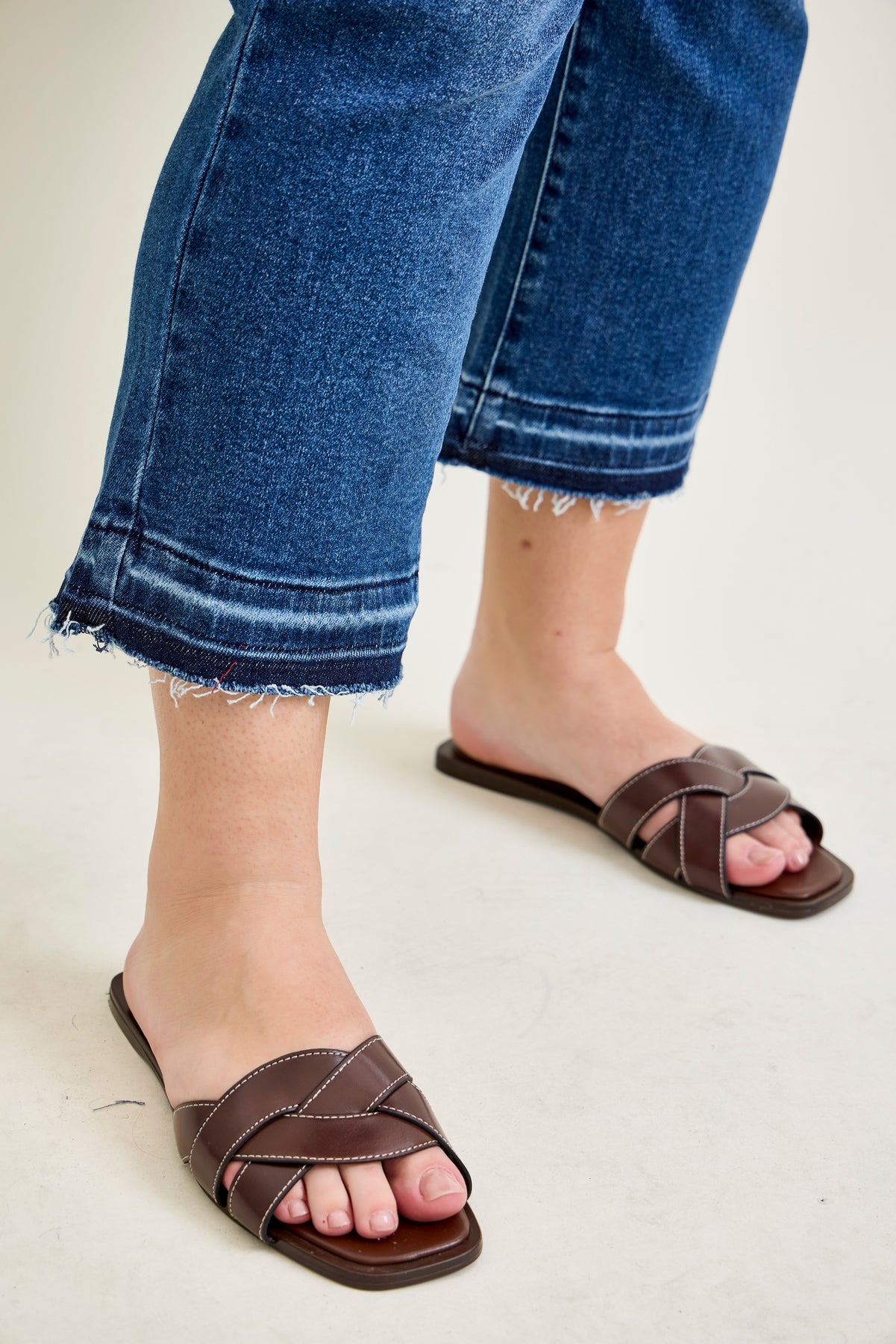 Aurora High Rise Vintage Wash Kick Flare With Released Hem - PLUS