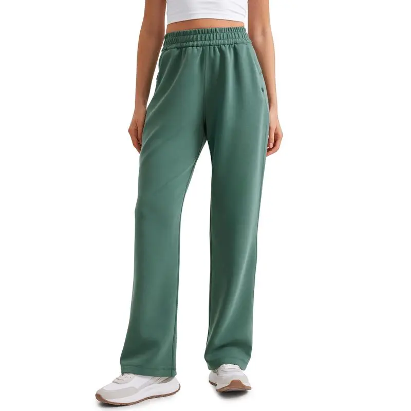 Women’s Casual Travel Pants – Wide Leg High Waisted Sweatpants with Pockets