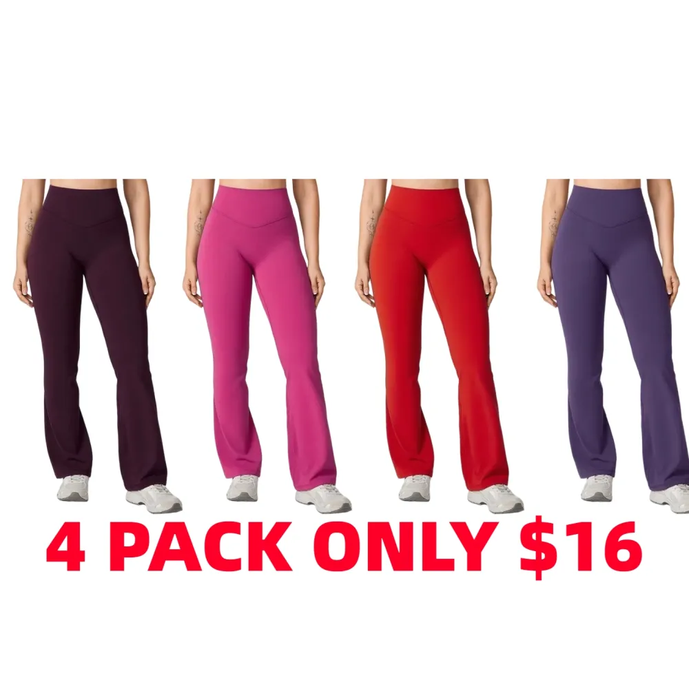 🔥8- PACK No Front Seam Flare Leggings 31