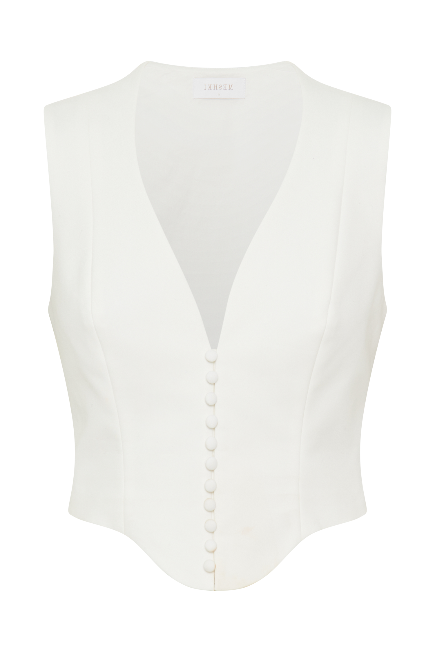 White Cotton Sleeveless Top