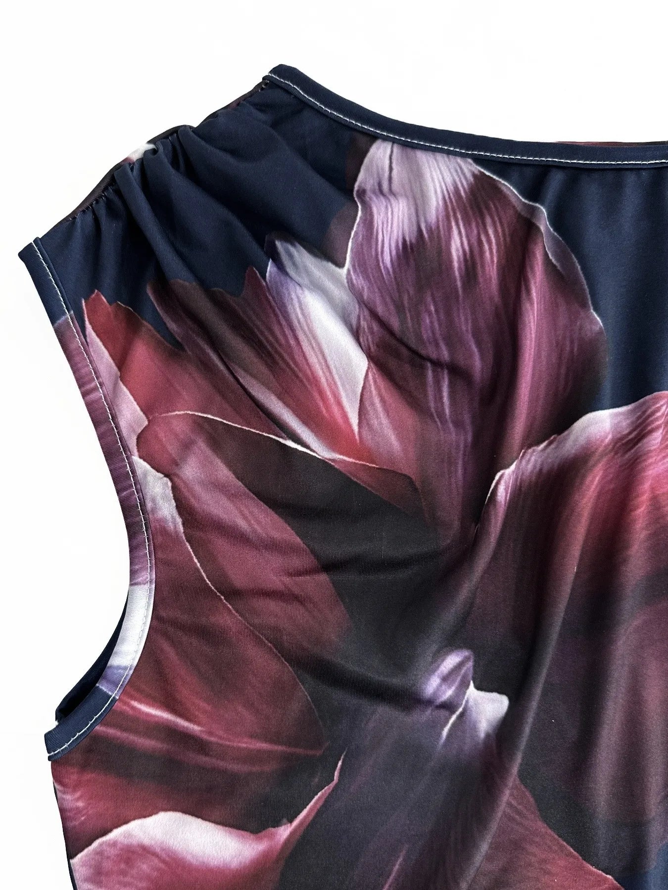 Floral Print Sleeveless Bodycon Maxi Dress