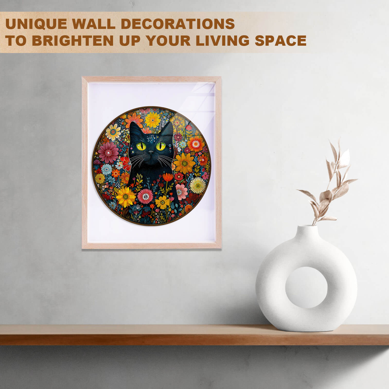 Fantasy Garden Guardian-Cat Wooden Jigsaw Puzzle