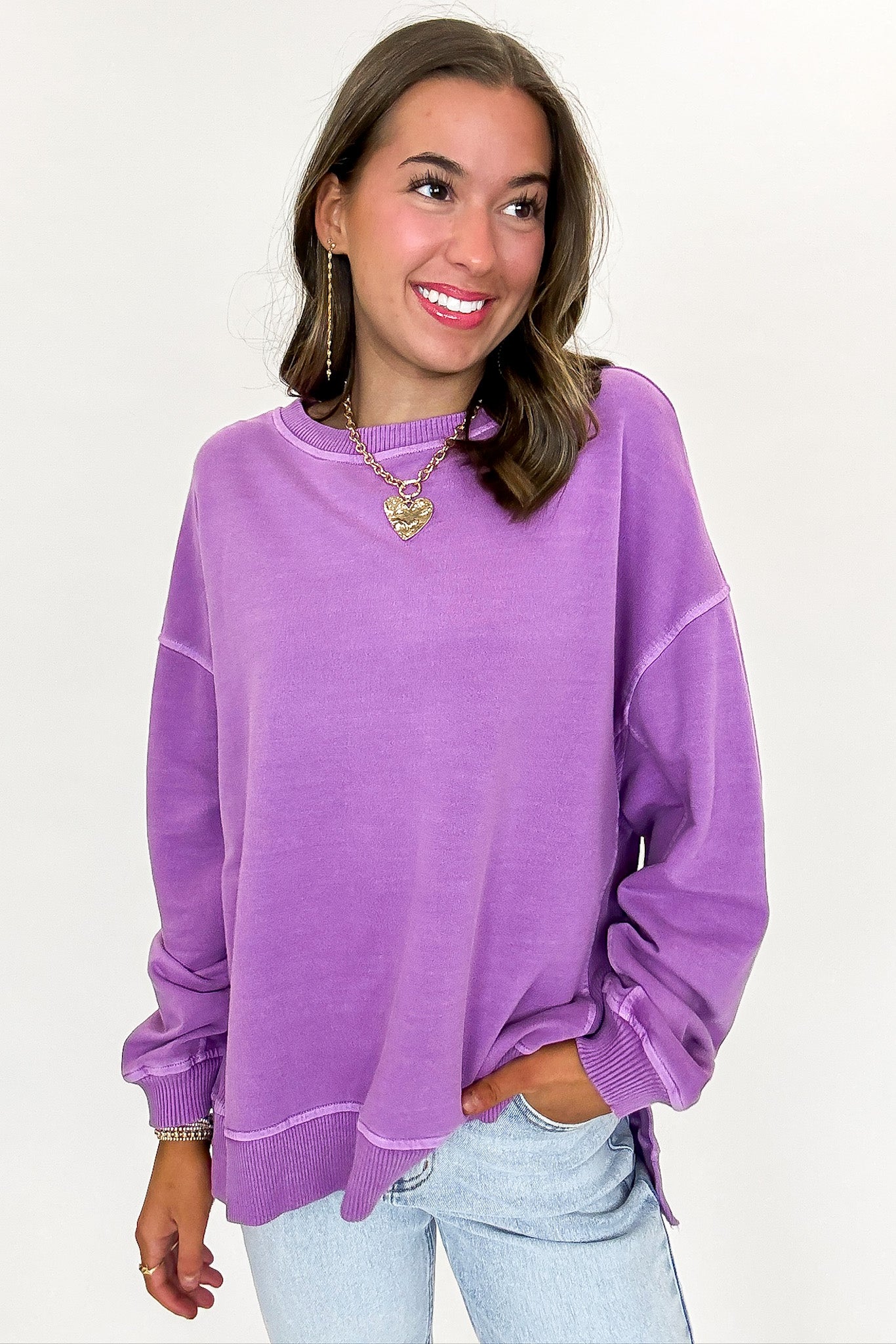 Pigment Washed French Terry Pullover