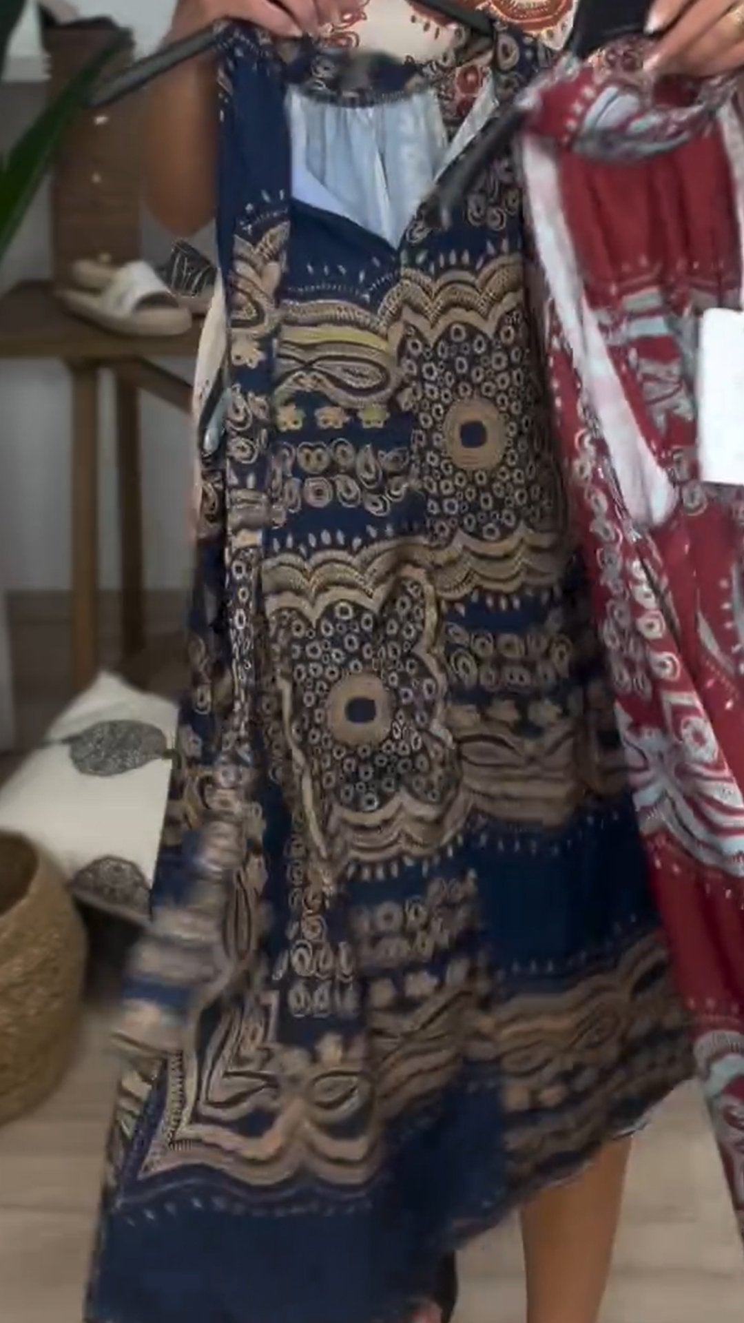 Women's Halter Neck Printed Sleeveless Dress