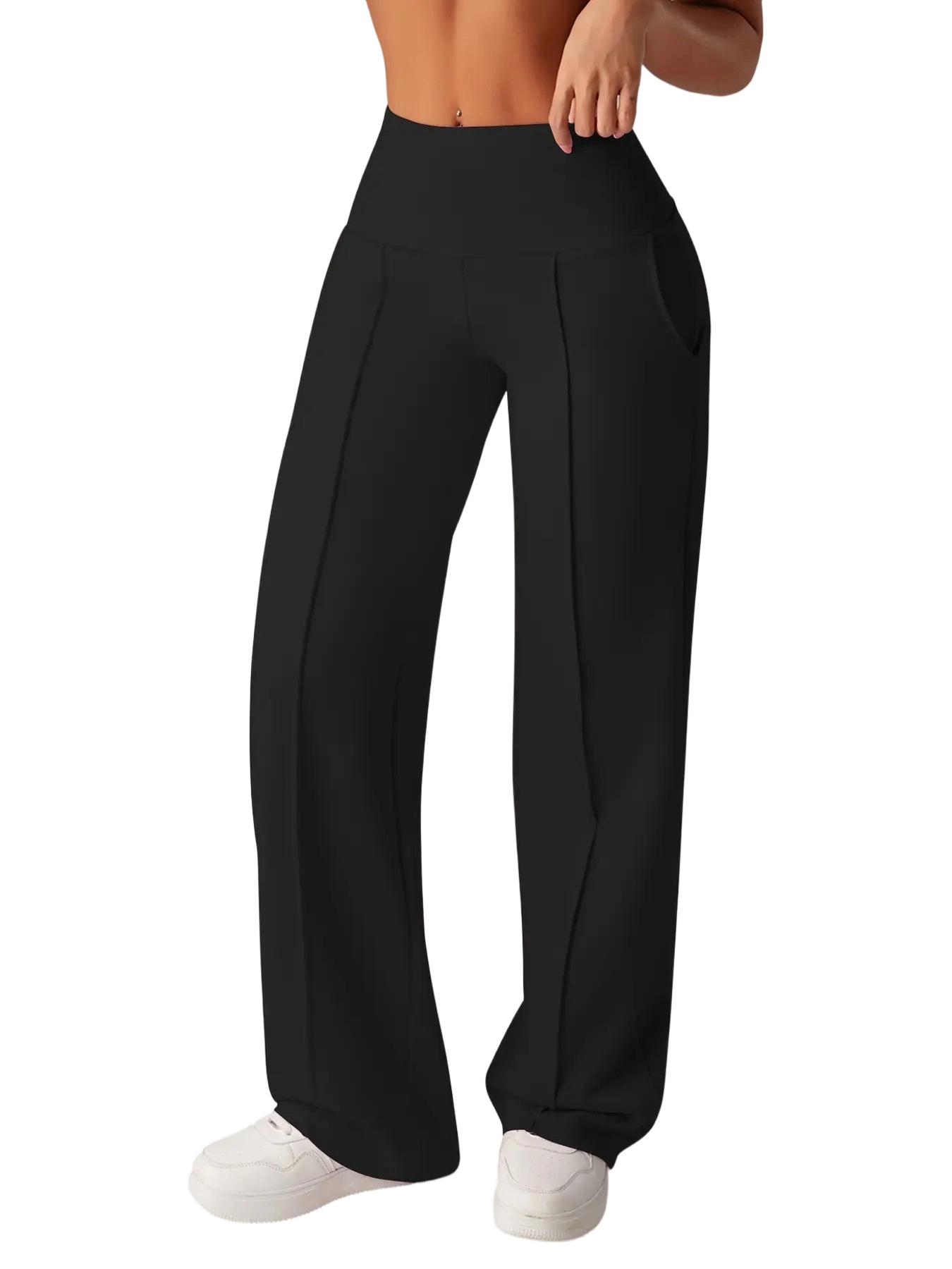 Women's High-Waisted Wide Leg Sweatpants with Pockets