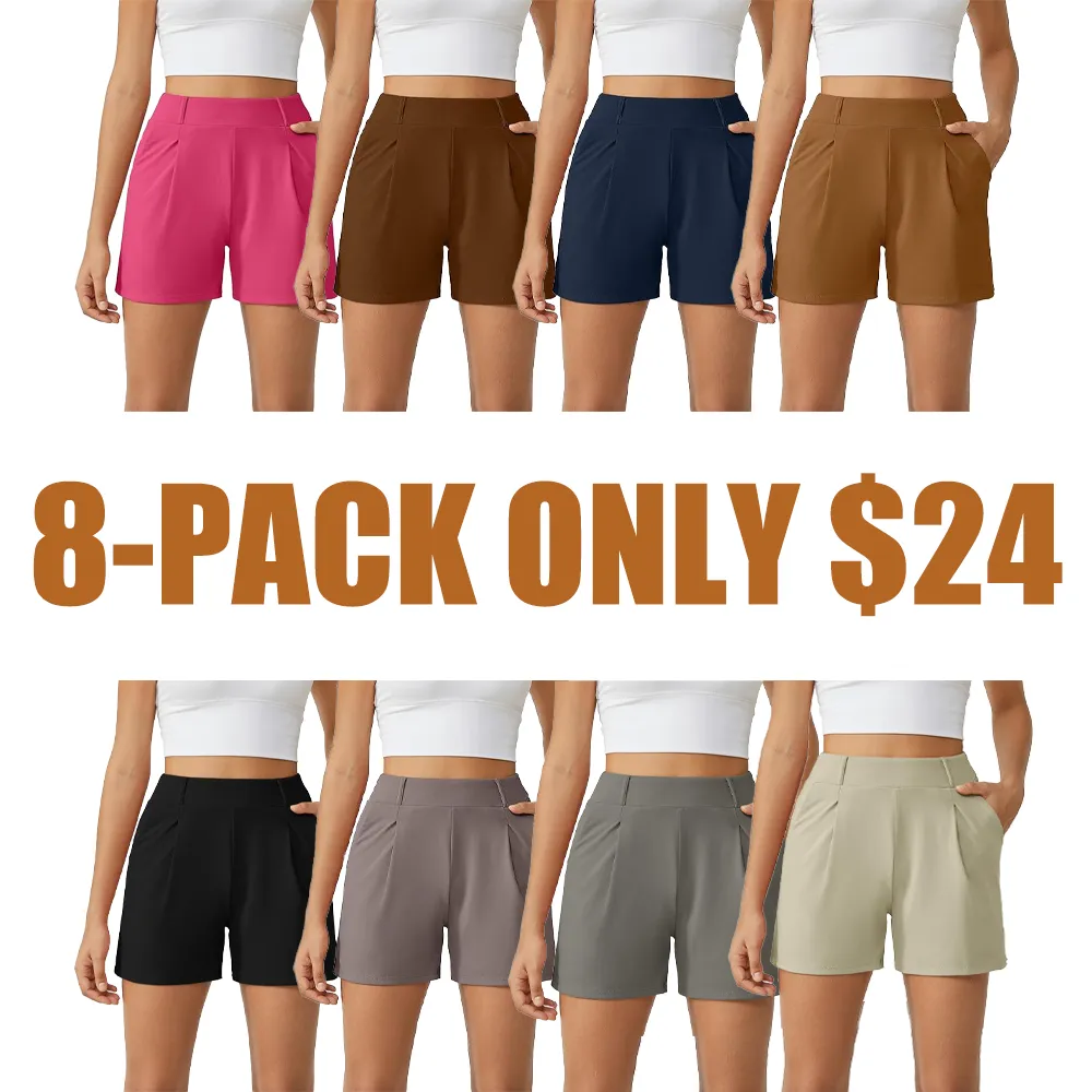 Women Trendy High Waisted Casual Summer Shorts