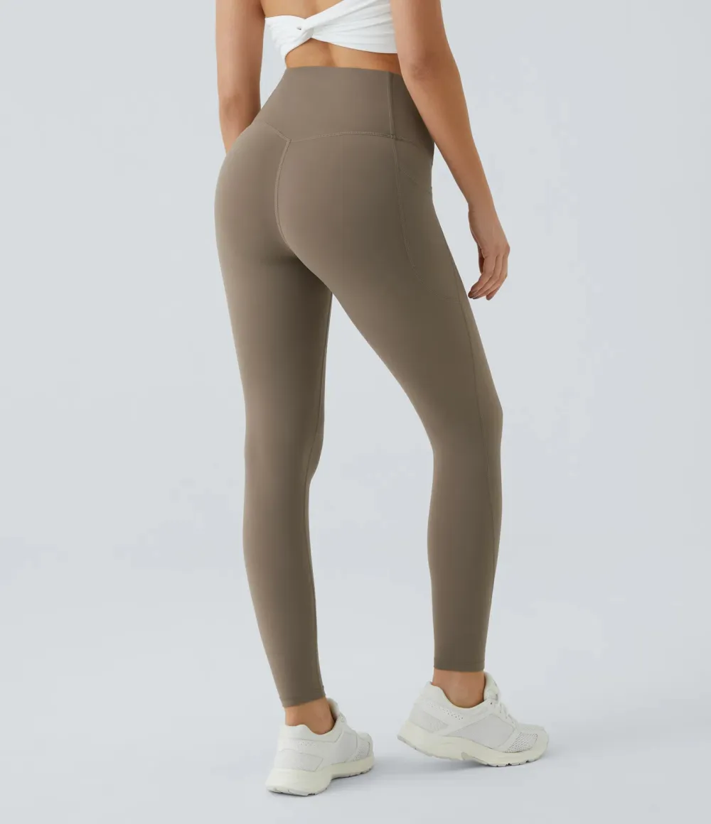 High Waisted Tummy Control Pocket Shaping Training Leggings