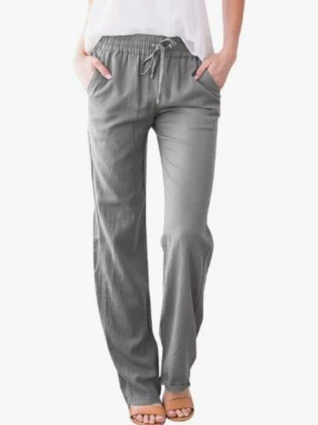 Cotton Regular Fit Casual Plain Pants