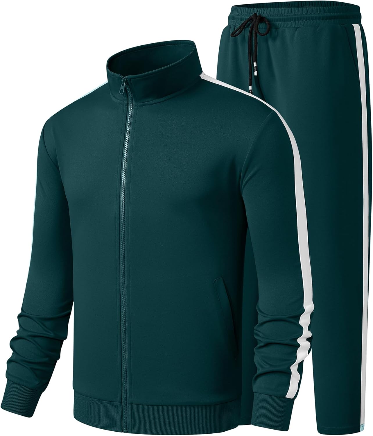 Men's Track Suits Sweatsuits 2 Piece Full Zip Sports Outfits Set Sweatshirt and Joggers Sweatpants