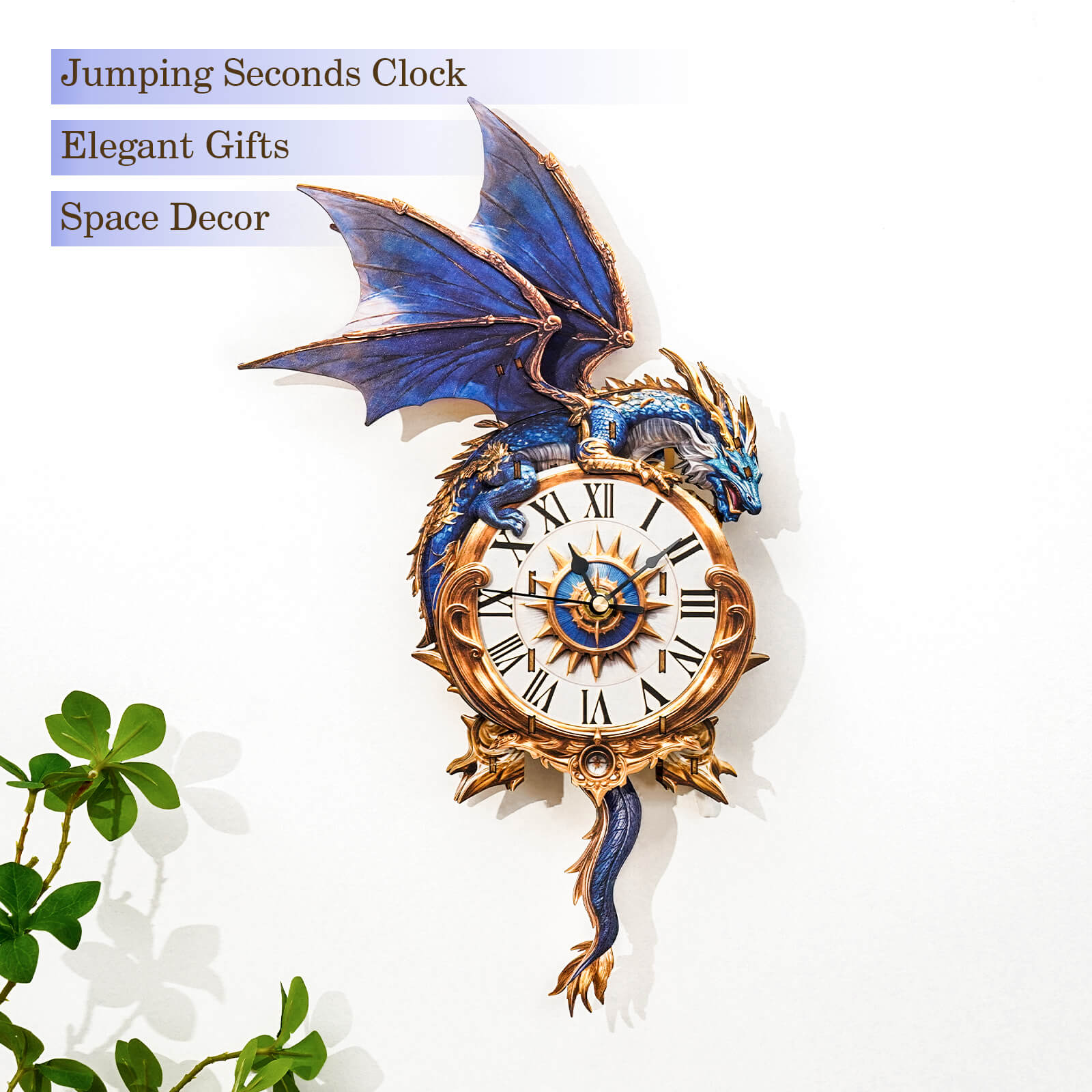 Blue Dragonâ€“ DIY Wooden Clock, 3D Puzzle Craft Kit