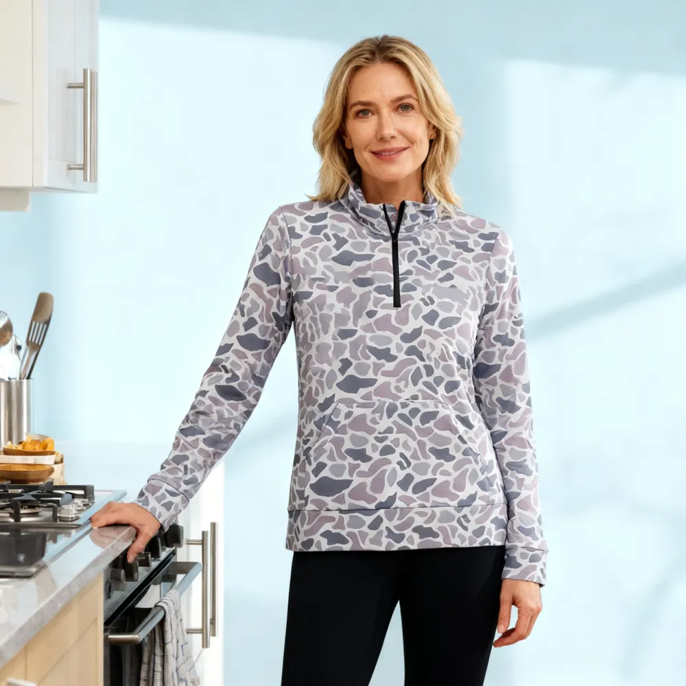 Women Camo Hunting Pullover Top Season Adult