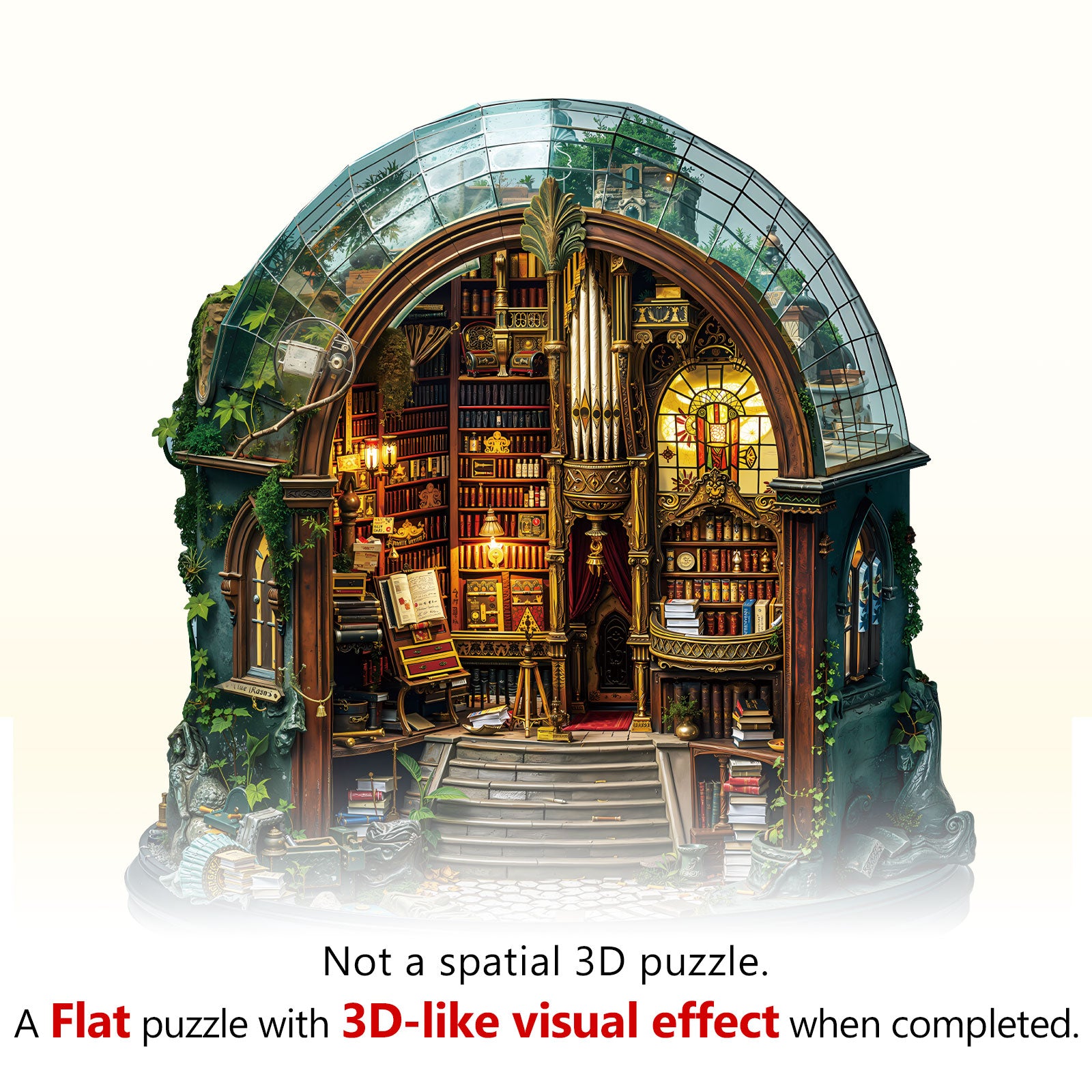 Enchanted Library Wooden Jigsaw Puzzle