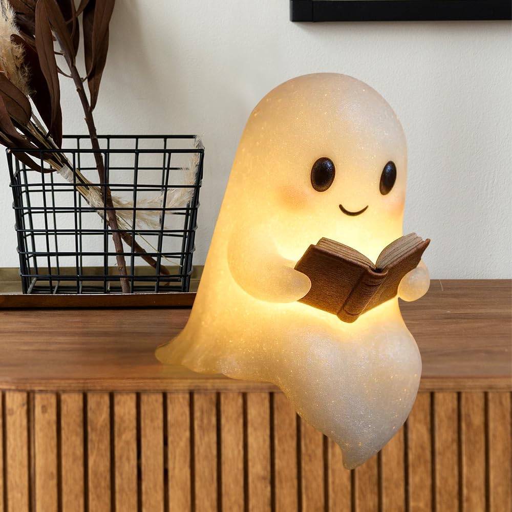 Cute Ghost Reading Book Lamp