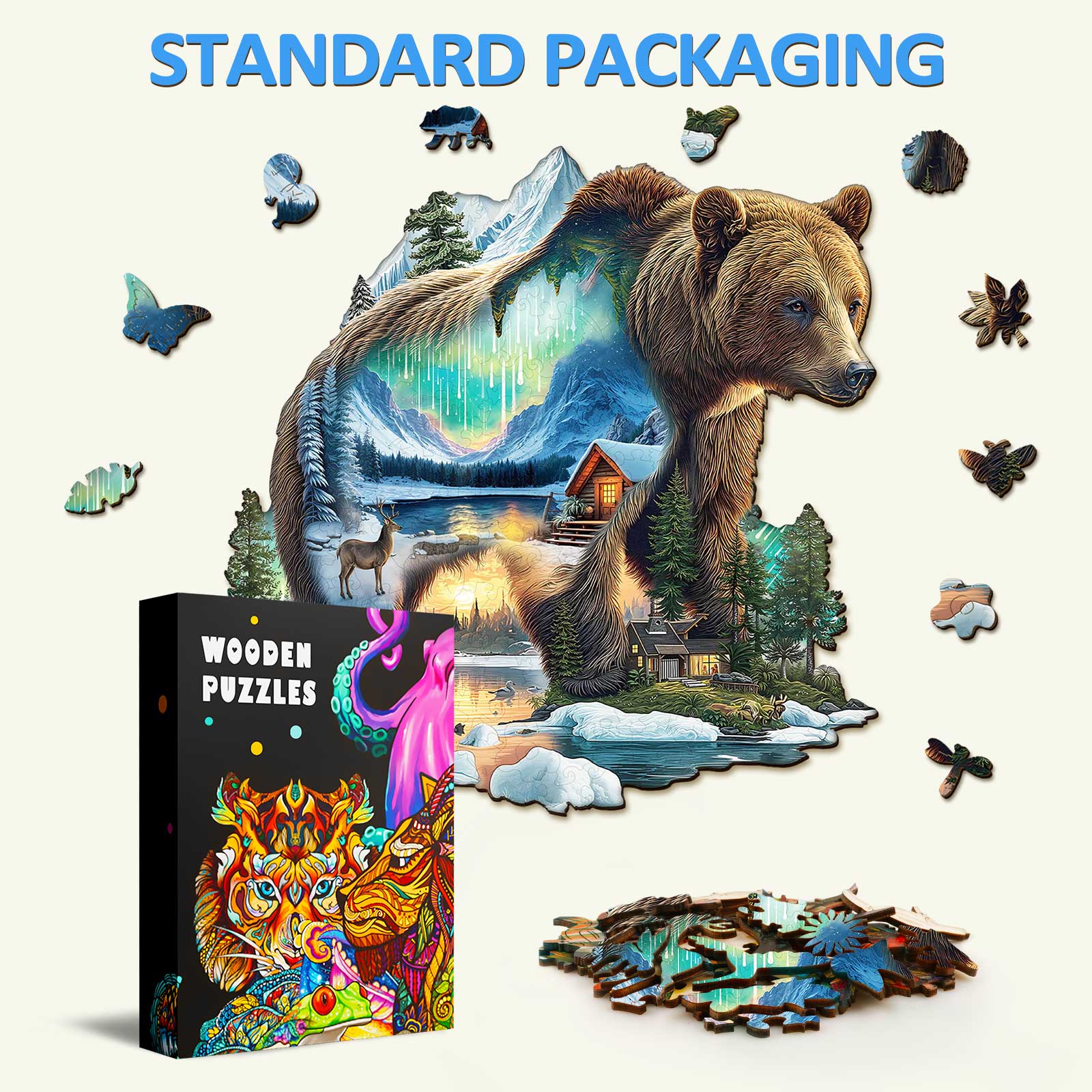 Aurora Bear Wooden Jigsaw Puzzle