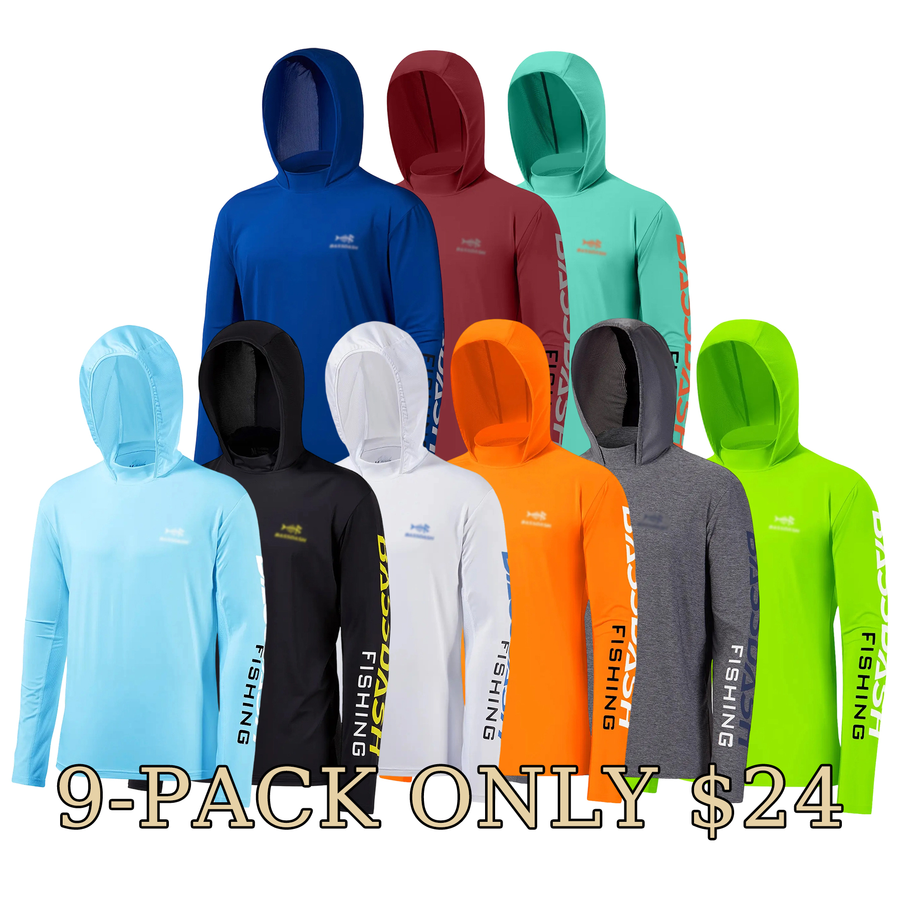 Men’s UPF50+ Quick-Dry Hooded Sun Protection Shirt