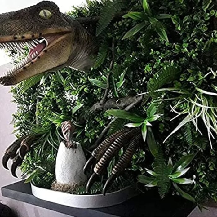 3D Wall Mount Dinosaur Bust Sculpture