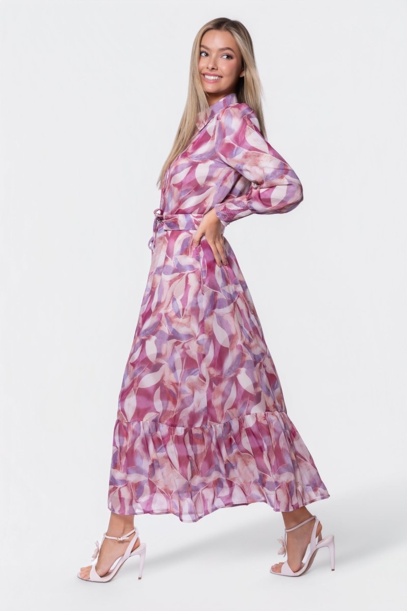 Connie Dress (Purple Pattern)