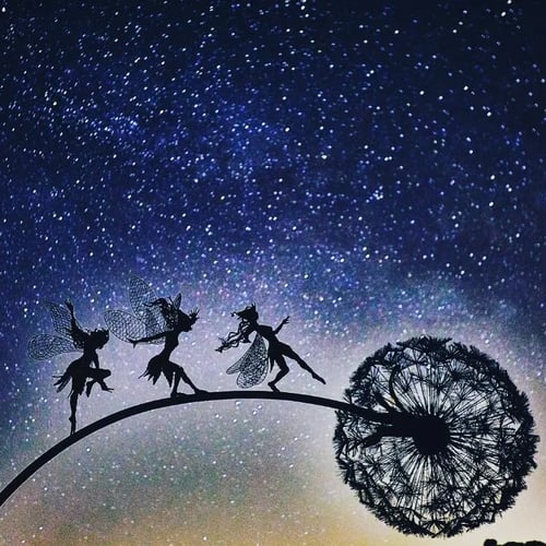 3D Flower Fairy Dancing with Dandelion Garden