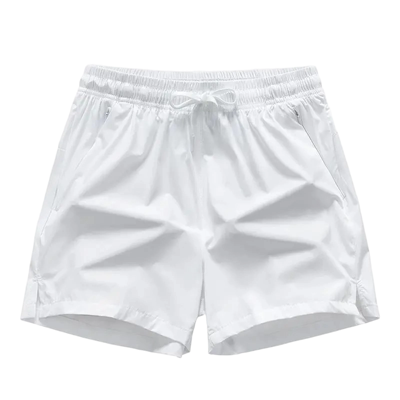 Men's Zipper Pocket Shorts, Regular Fit Casual Drawstring Waist Shorts for Daily Outdoor Wear