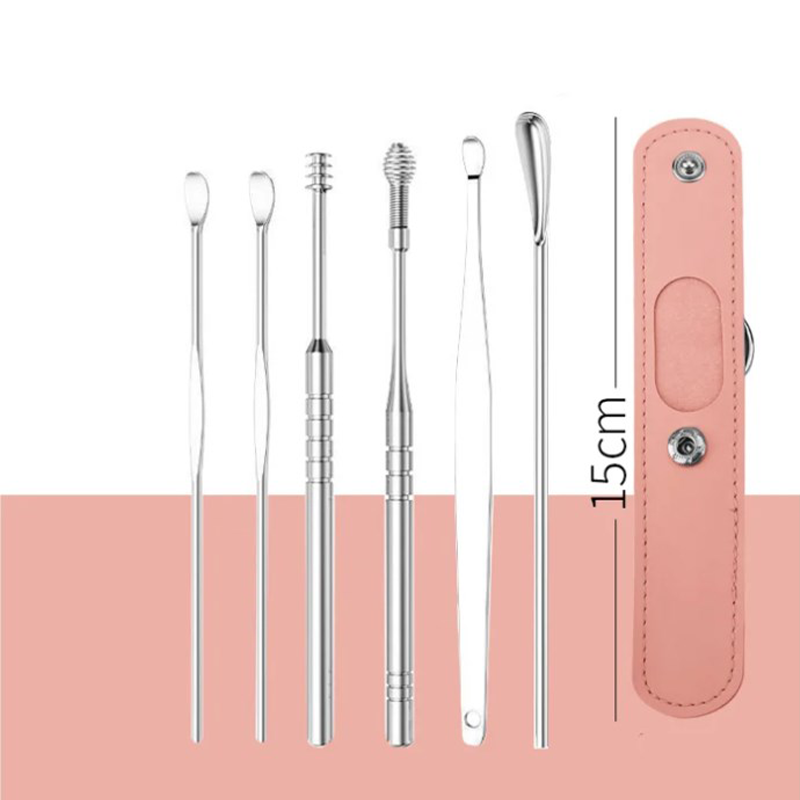 📢Portable 6-piece stainless steel ear piercing kit - Spiral ear tool✨