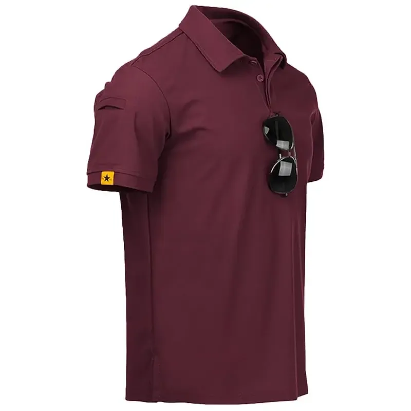 💥Order Today Get a Free Sunglasses💥 Mens Polo Shirt Short Sleeve Sports Tactical T-Shirt Athletic Golf Polos