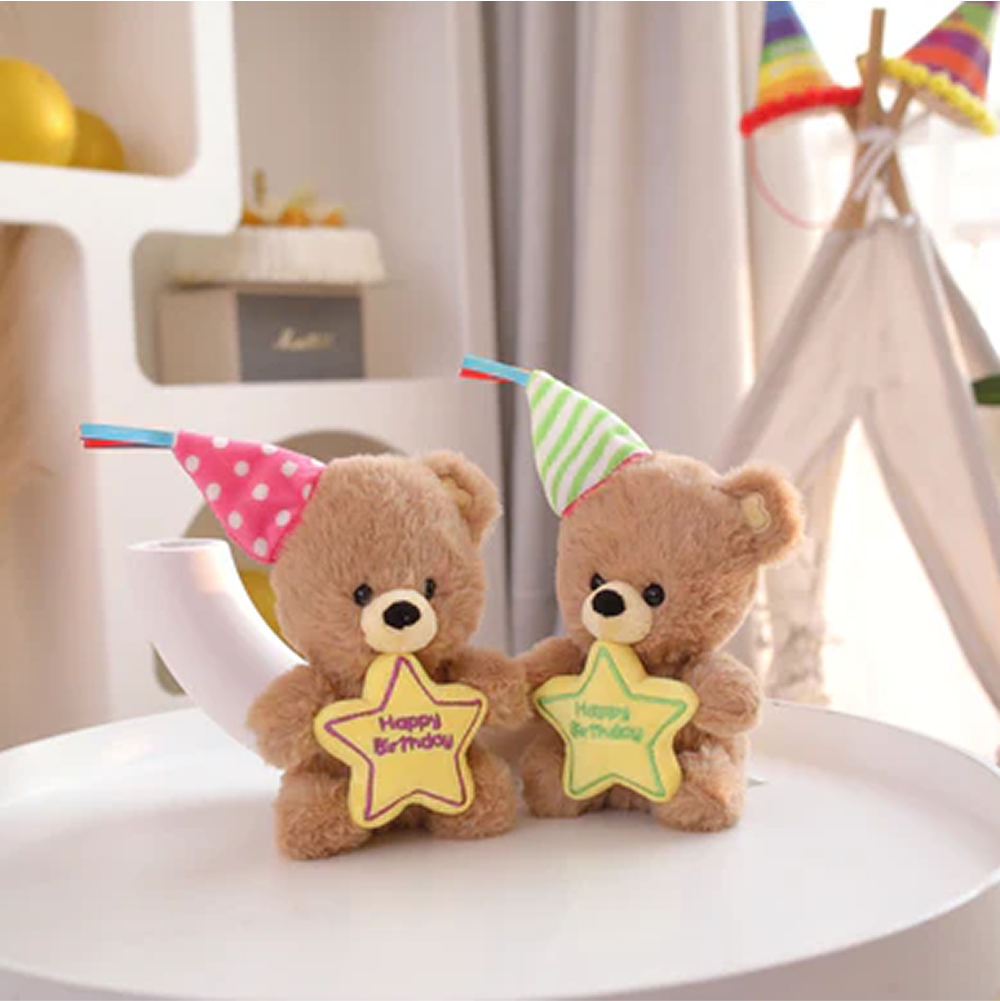 Birthday Star Bear with Hat 8inch
