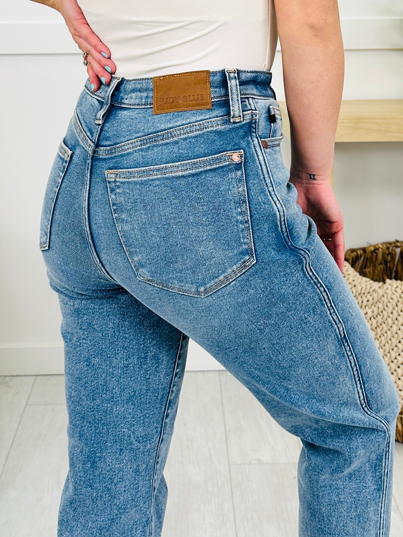 Judy Blue Don't Be Late Straight Leg Jeans