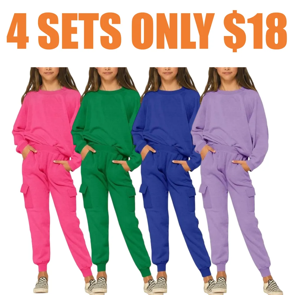 Kids Girls Sweatsuit Lounge sets