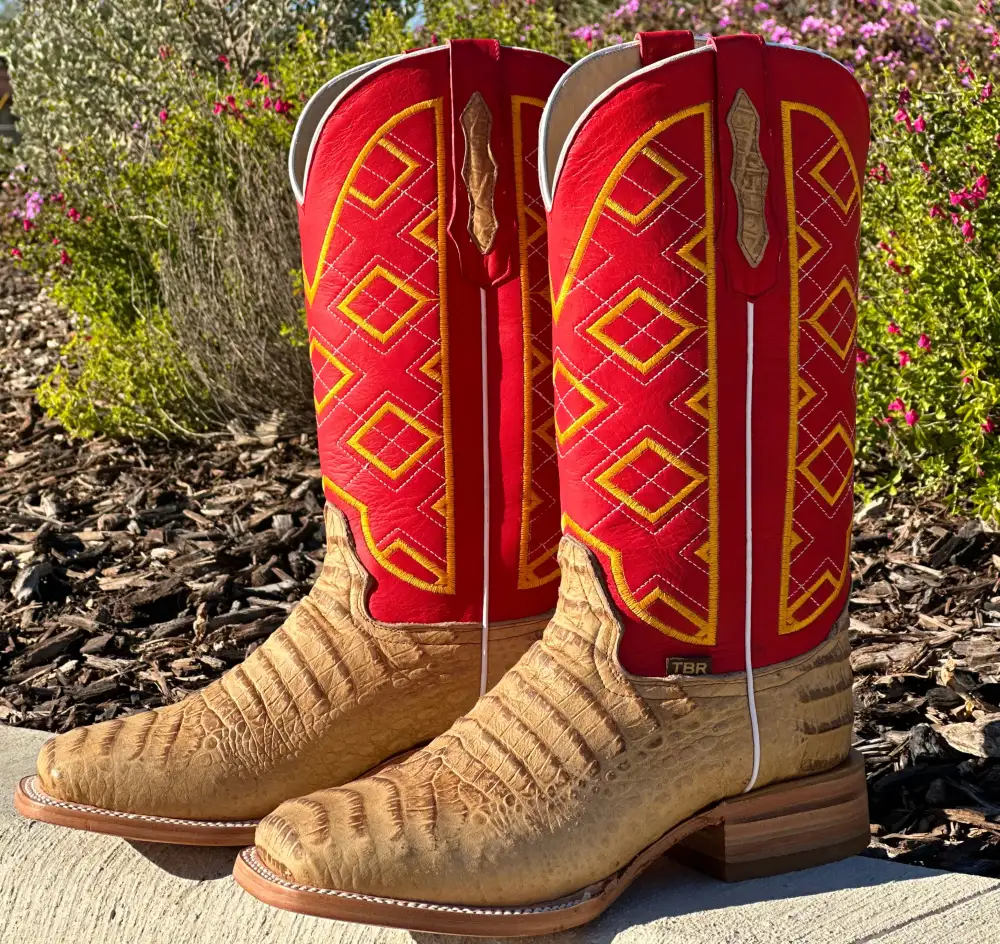 Men’s Bone American Belly Gator With Red Shaft