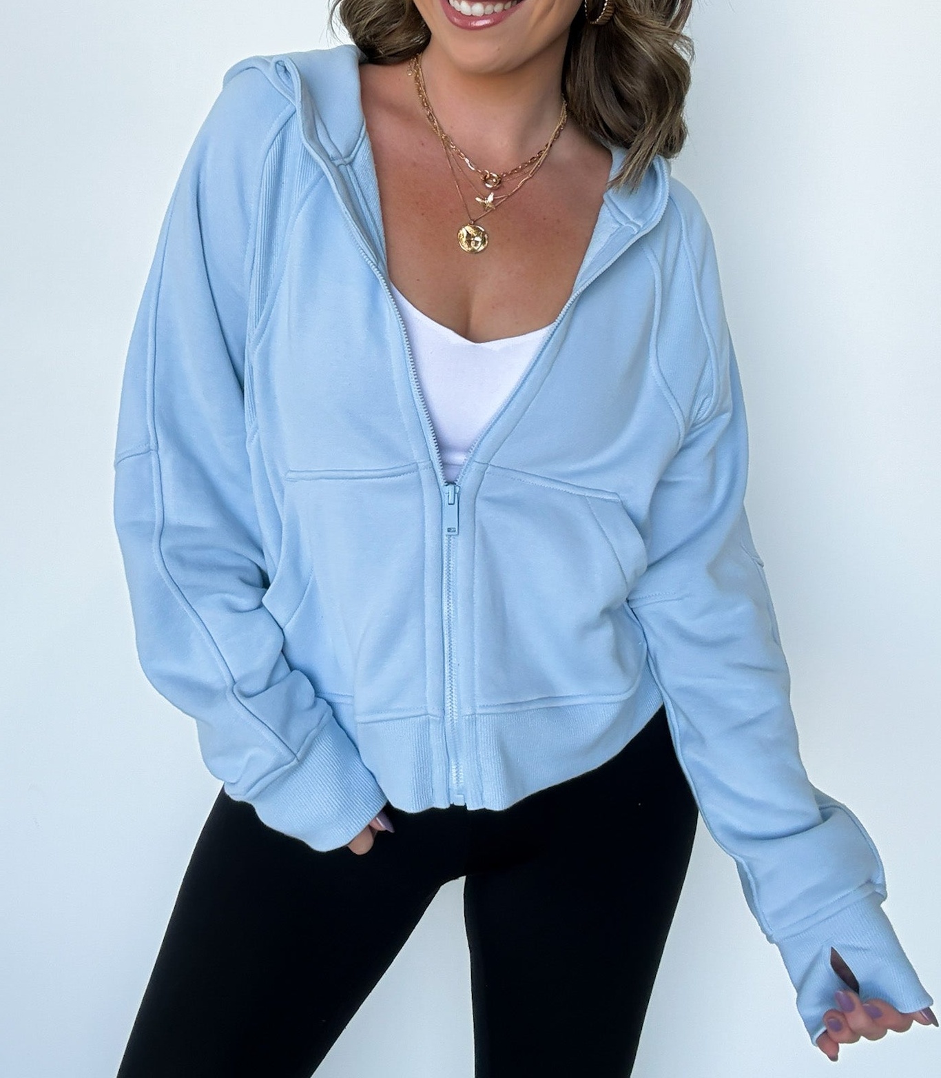 French Terry Zip Up Hoodie