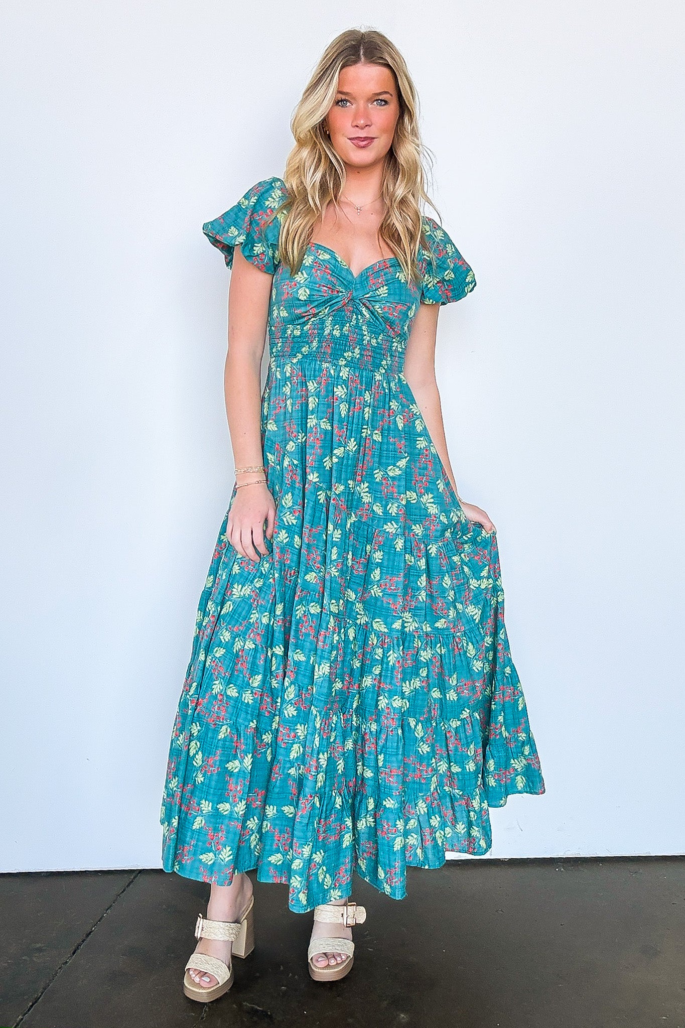 Floral Tiered Maxi Dress