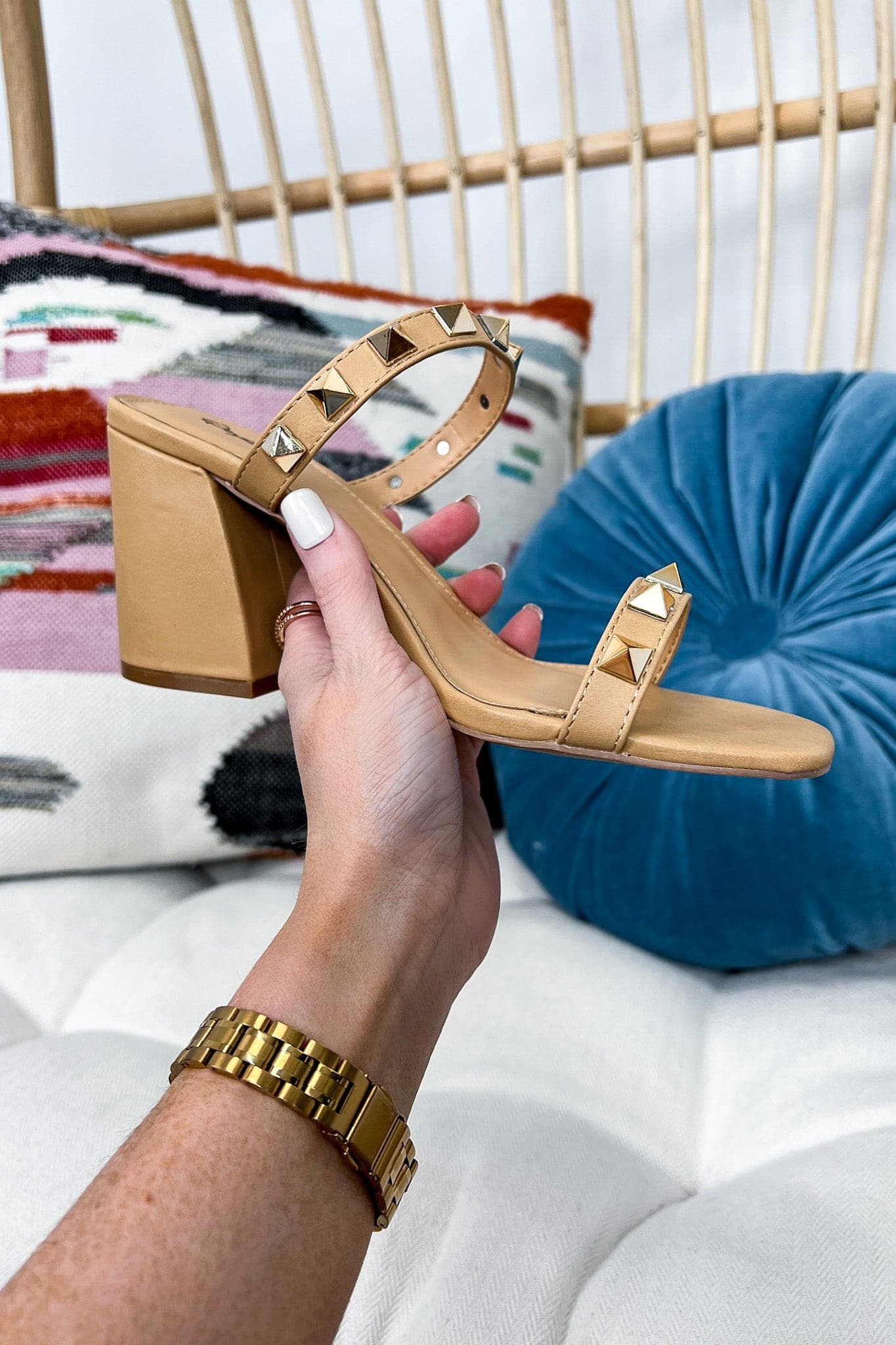 Studded Strappy Heels