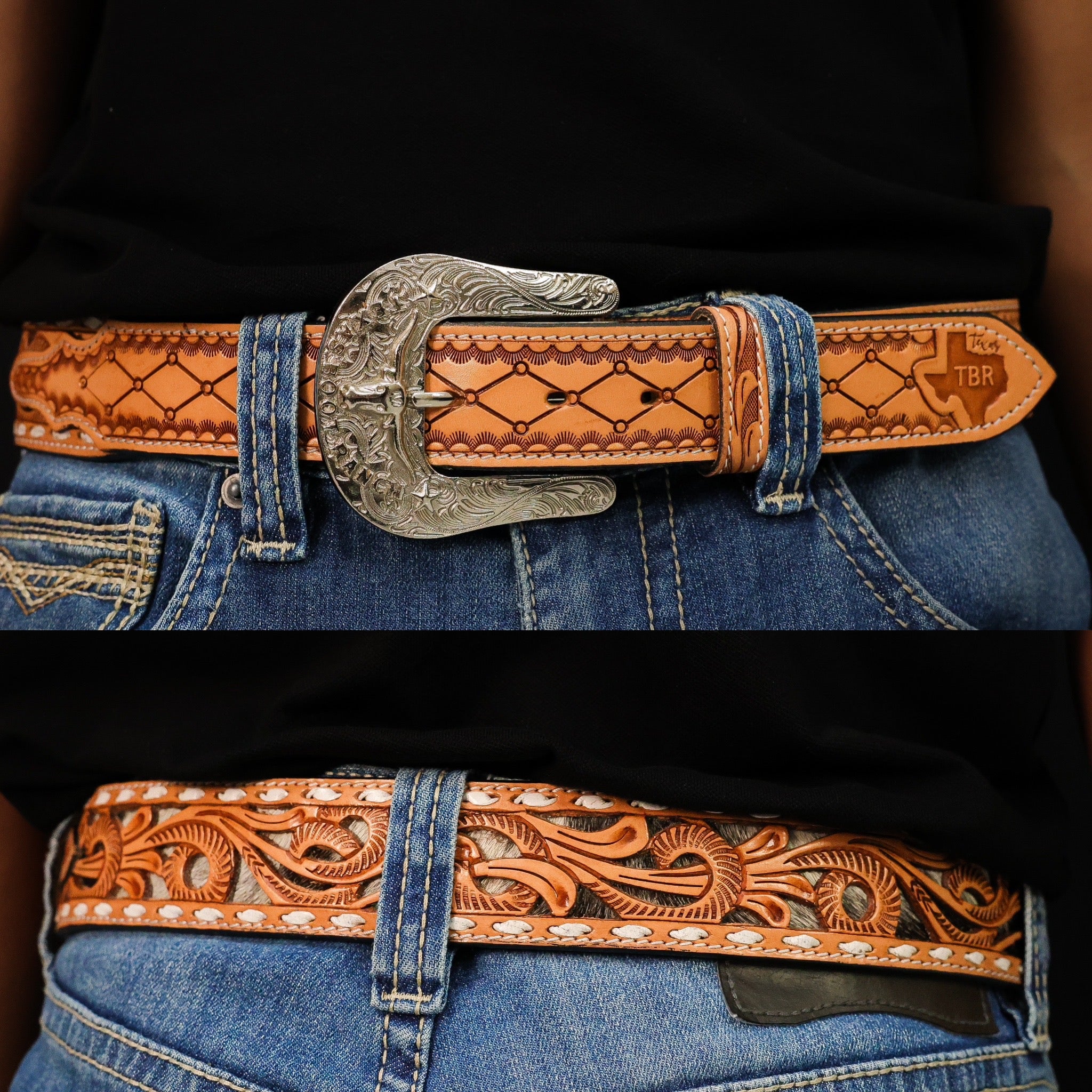 Hand-Tooled Artesanal Leather Belt