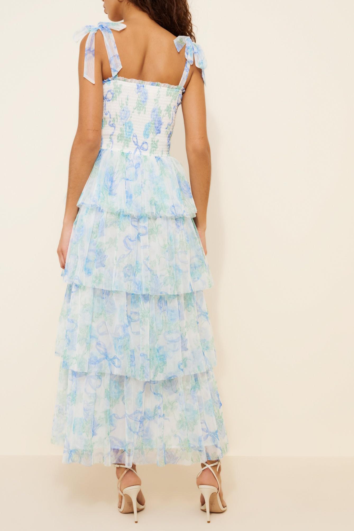 Floral Ruffle Maxi Dresses