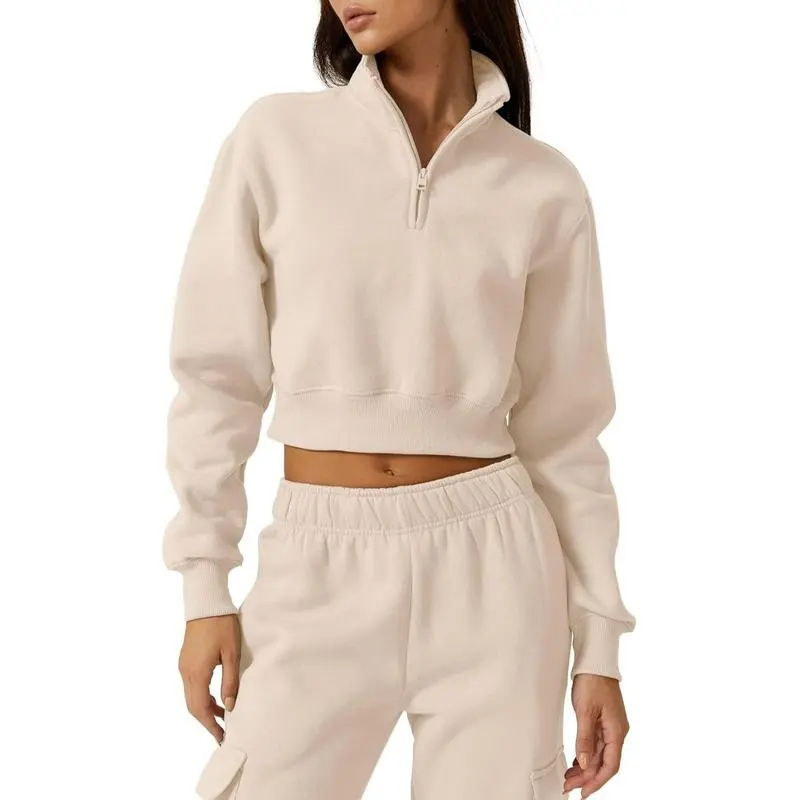 Women's Half-Zip Sports Top and Pants Set