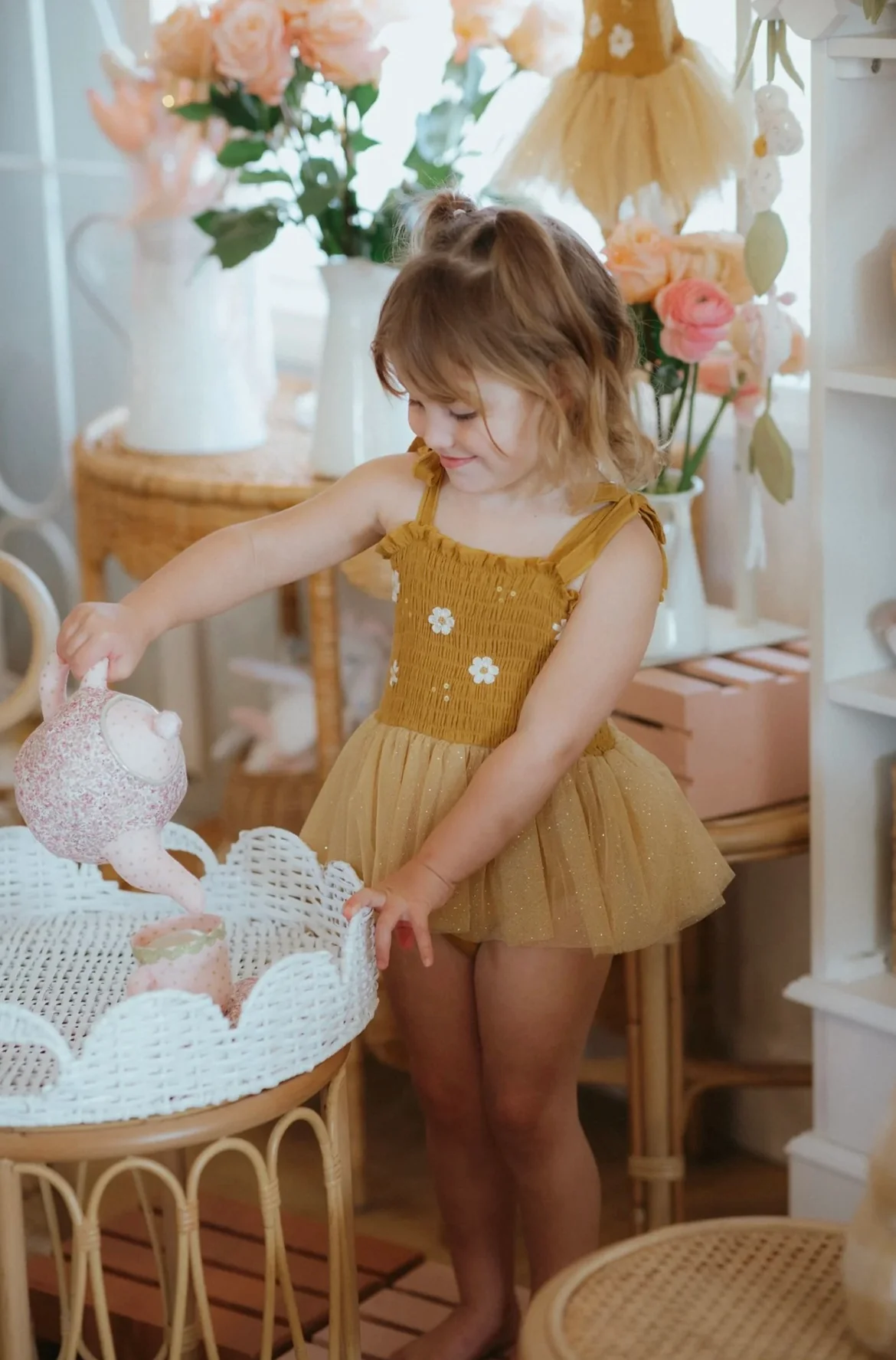 Boho Daisies Tutu - Mustard