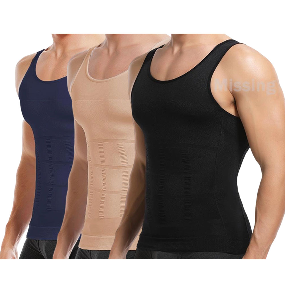 Men Body Shaper Compression Vest,Men Abdomen Sleeveless Running Workout Fitness GYM Tank Tops Shirts